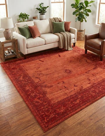 Rust Red Miranda Square Rug
