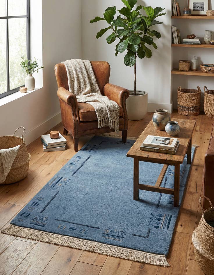 Detail image of 3' x 5' 3 Hand Knotted Tibet Wool Rug