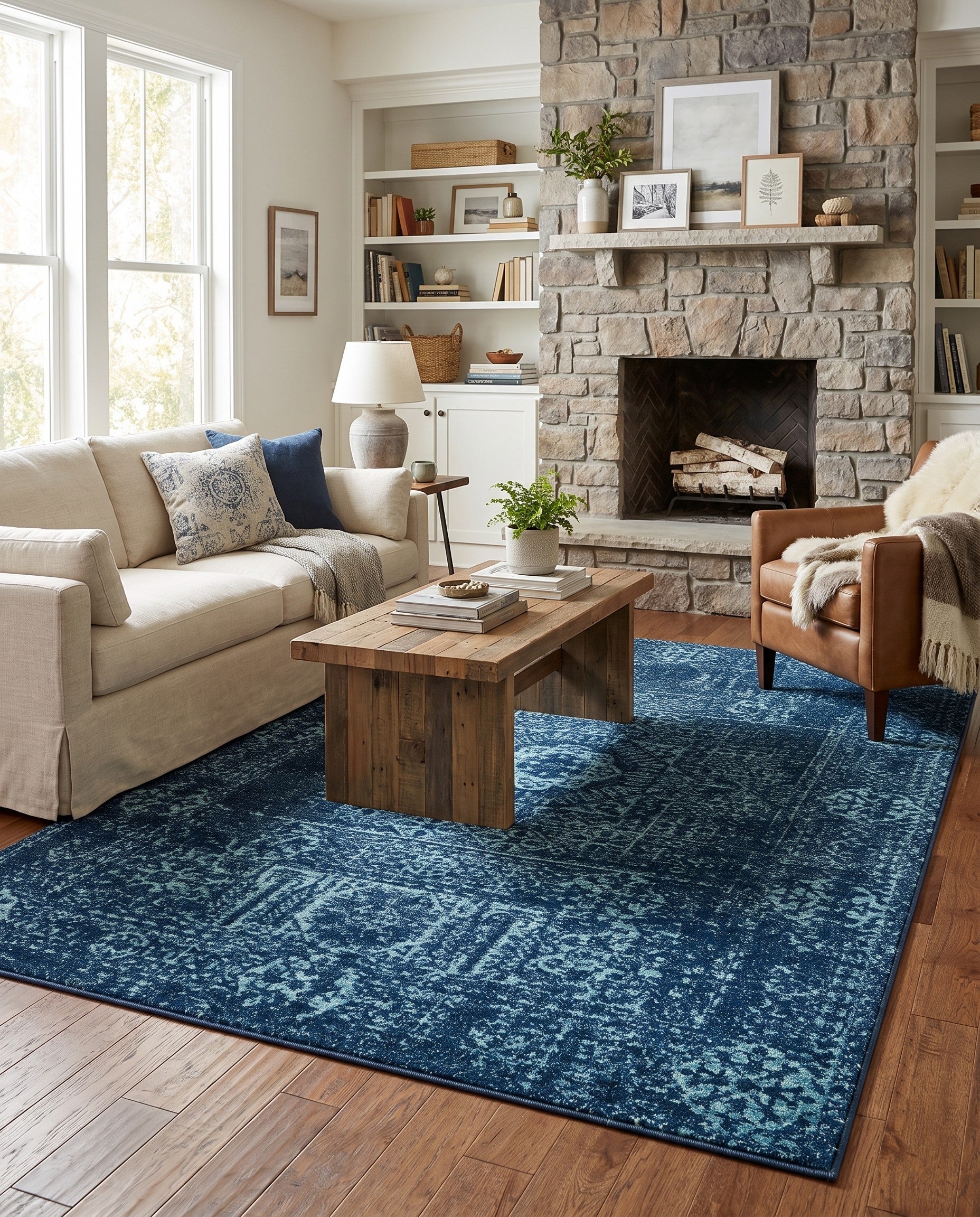 Navy Blue Legacy Rug