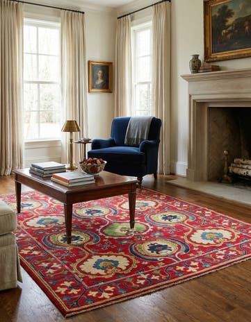 4' 10 x 6' 9 Hand Knotted Kazak Rug