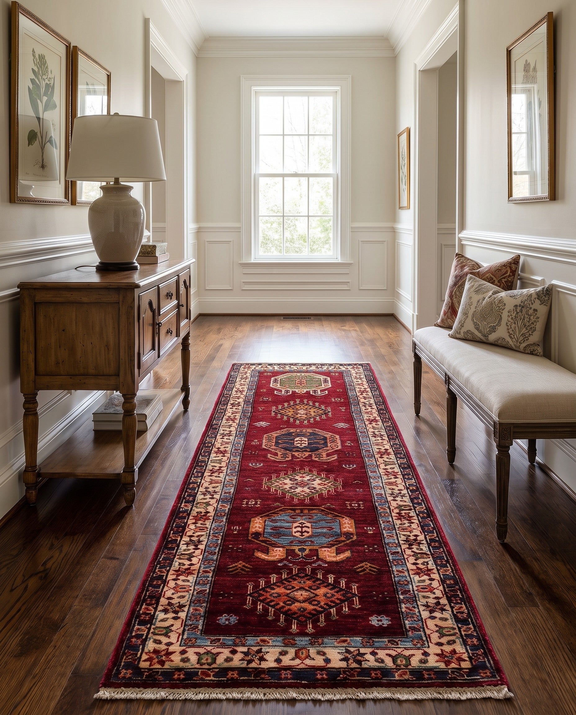 2' 8 x 6' 11 Hand Knotted Kazak Runner Rug