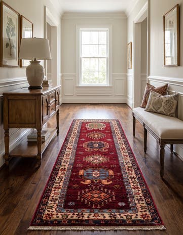 2' 8 x 6' 11 Hand Knotted Kazak Runner Rug