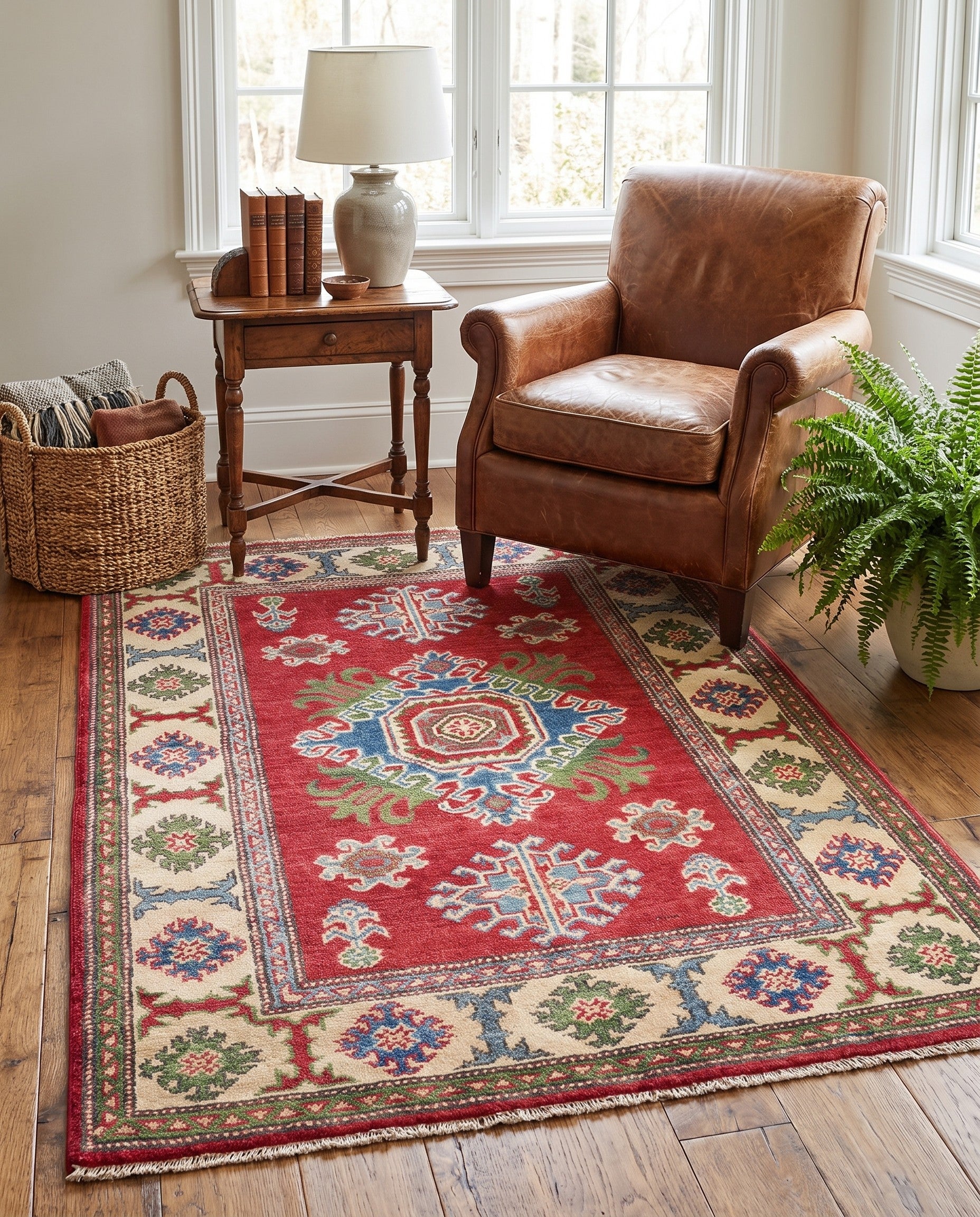 2' 9 x 4' Hand Knotted Kazak Rug