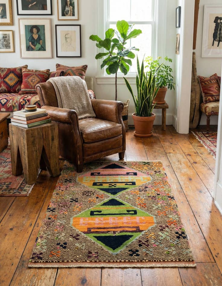 Detail image of 2' 9 x 4' 2 Hand Knotted Balouch Wool Rug