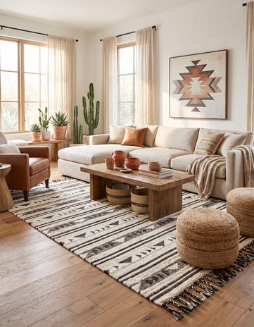 Charcoal Hand Woven Arizona Wool Rug