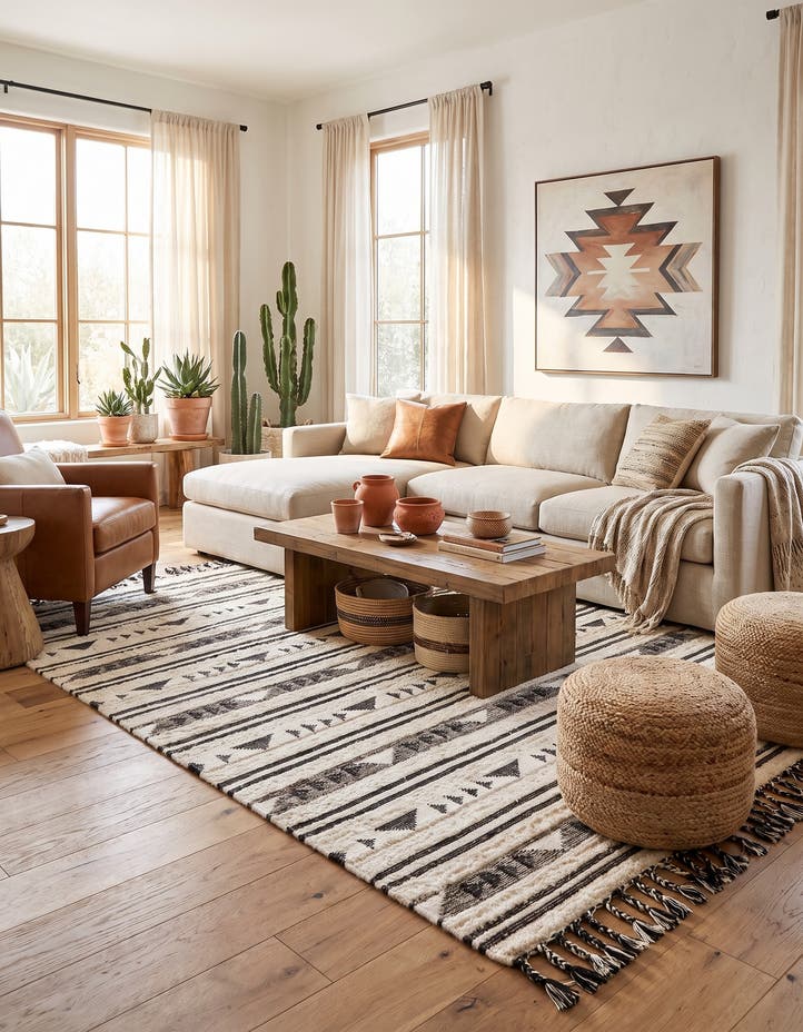 9' x 12' Hand Woven Arizona Wool Rug