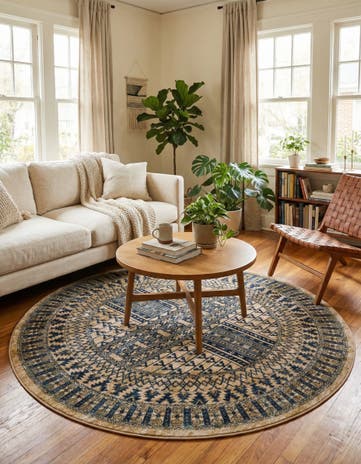 Beige Georgetown Round Rug