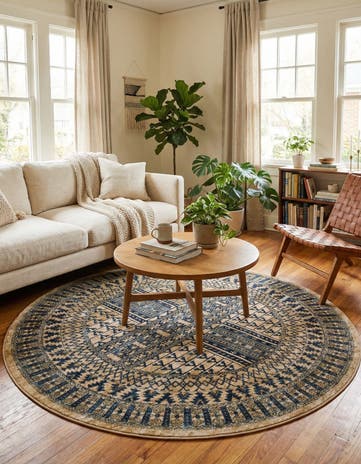 Beige Georgetown Round Rug
