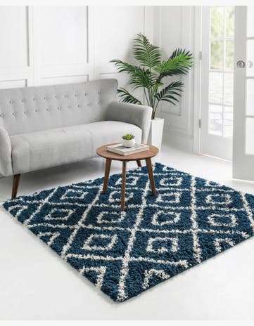6' x 6' Trellis Shag Square Rug