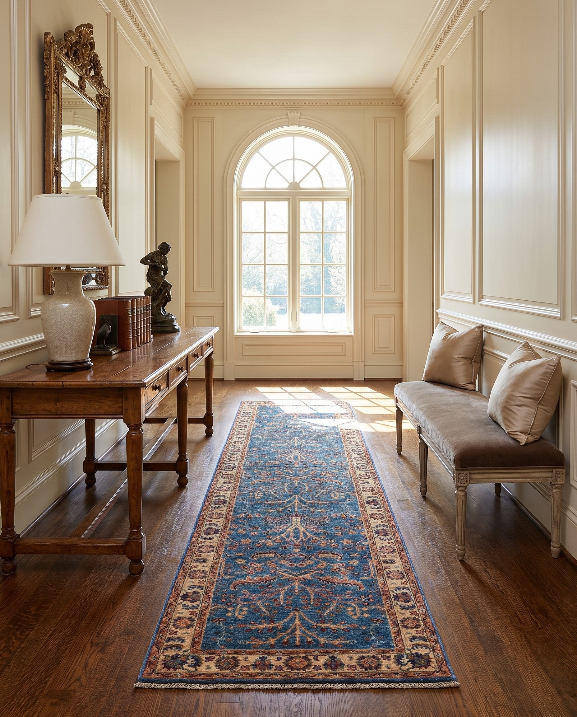 2' 7 x 9' 7 Hand Knotted Ziegler Runner Rug