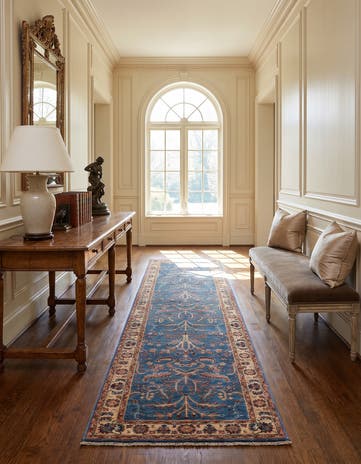 2' 7 x 9' 7 Hand Knotted Ziegler Runner Rug