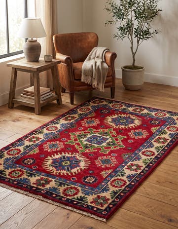 2' 8 x 4' Hand Knotted Kazak Rug