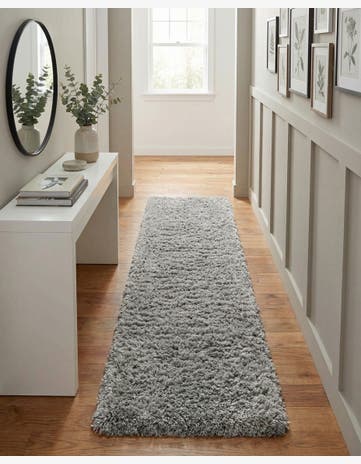 Ash Infinity Shag Runner Rug