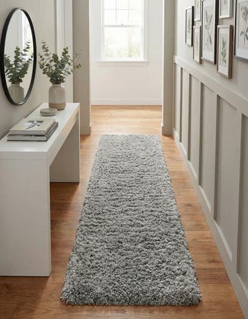 Ash Infinity Shag Runner Rug