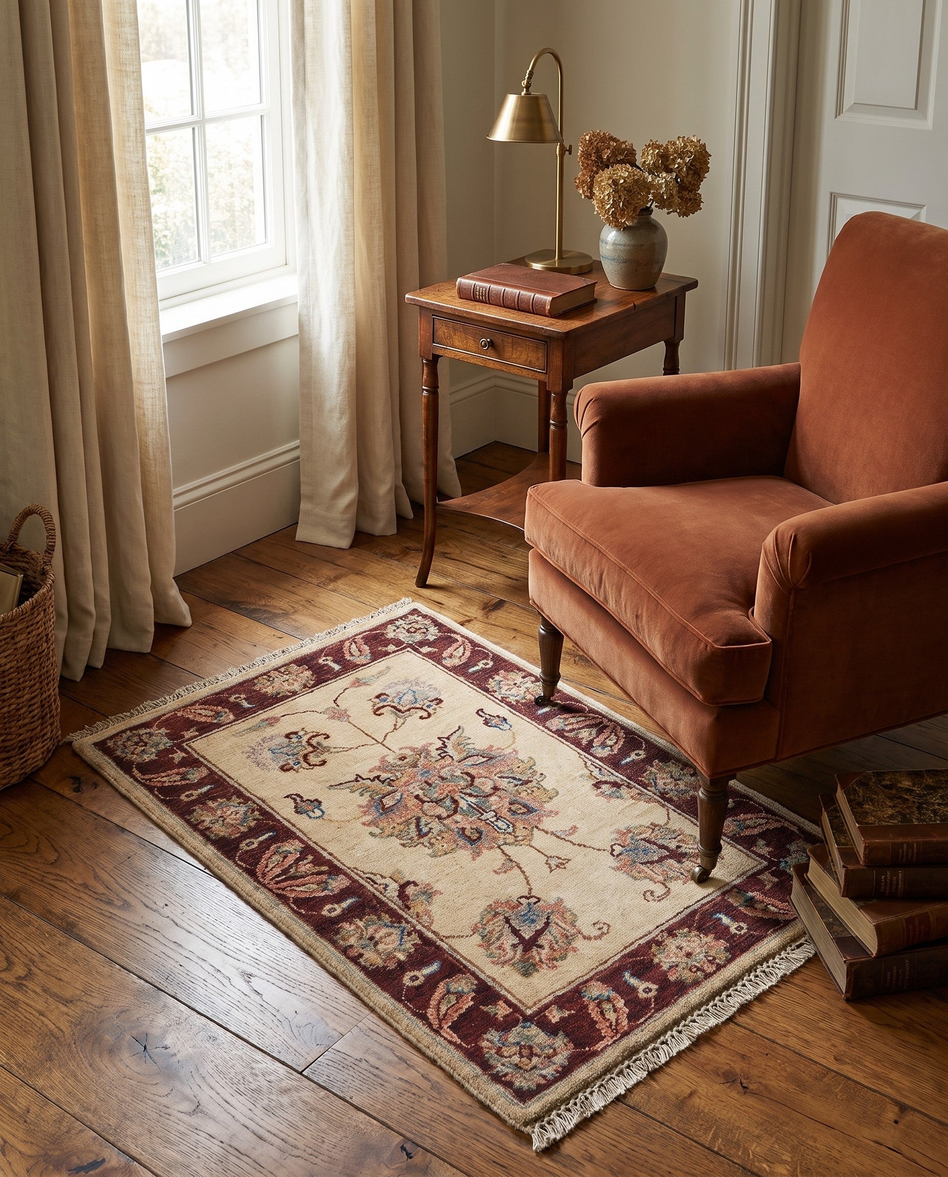 2' x 3' Hand Knotted Ziegler Rug