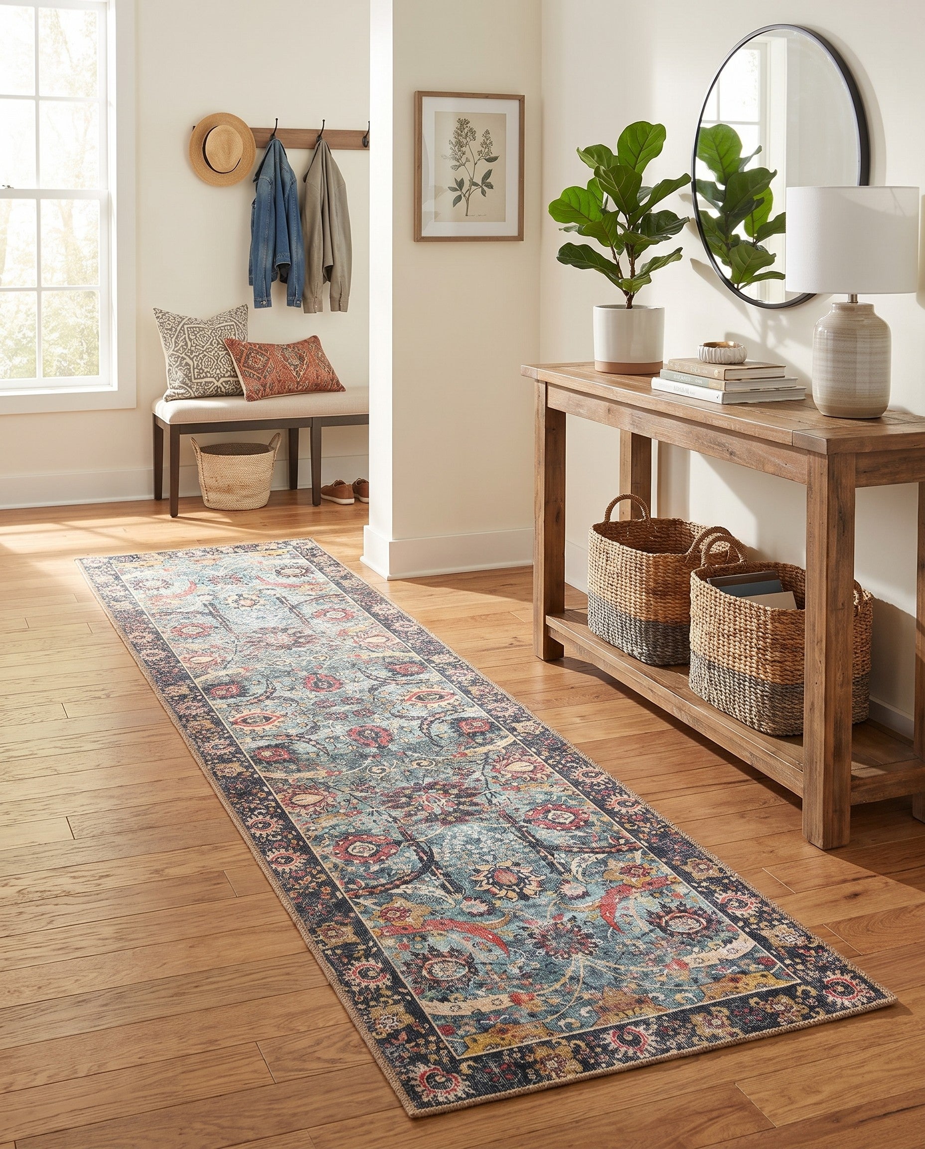 2' 7 x 10' Washable Timeless Runner Rug