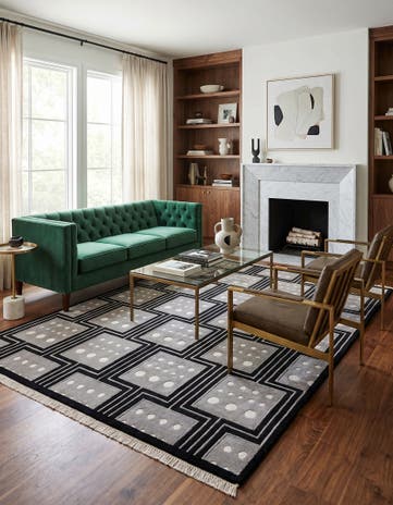 5' 7 x 7' 7 Hand Knotted Darya Wool Rug