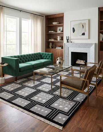 5' 7 x 7' 7 Hand Knotted Darya Wool Rug