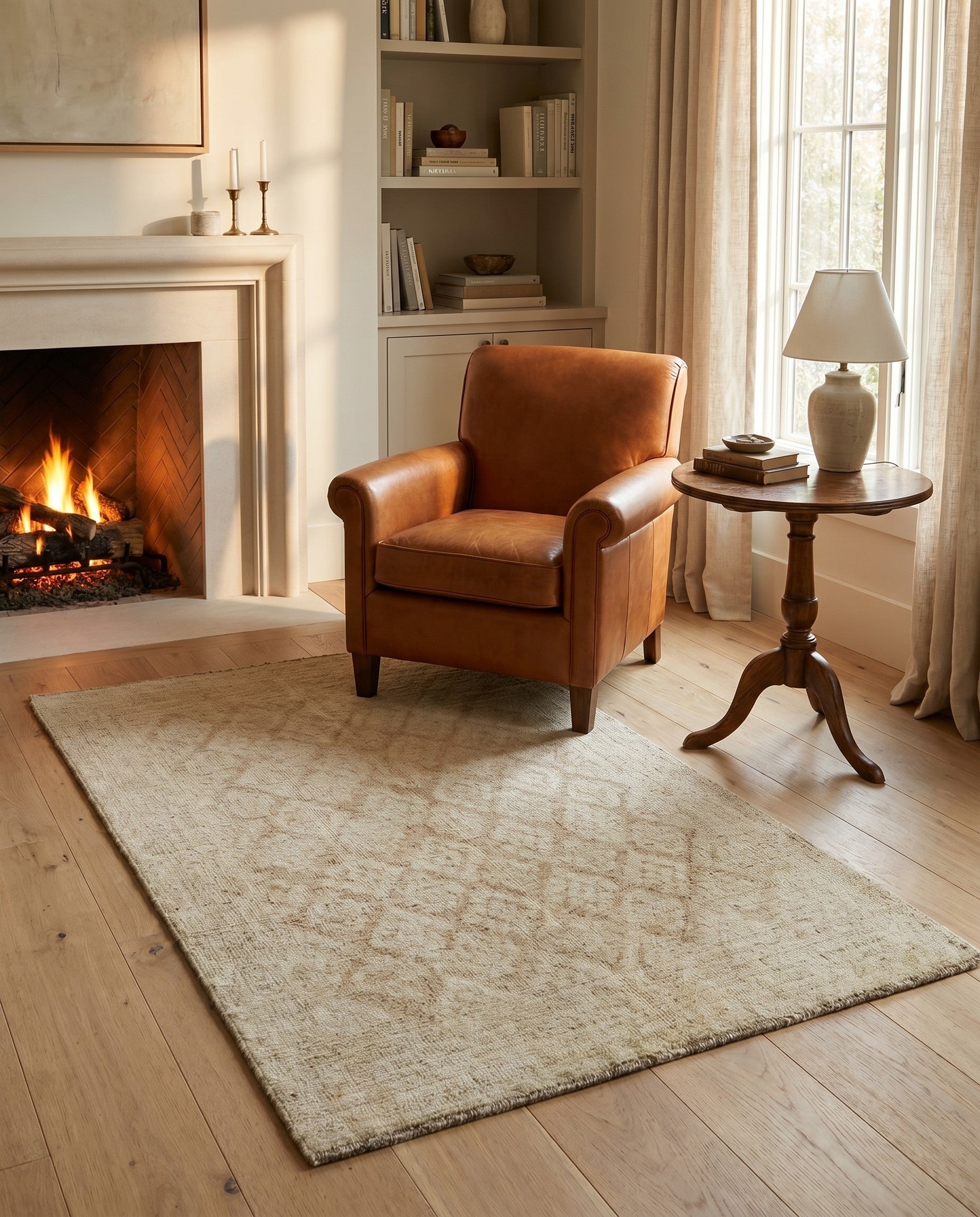 3' 11 x 5' 10 Hand Knotted Oushak Wool Rug