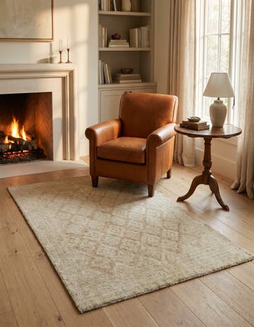 3' 11 x 5' 10 Hand Knotted Oushak Wool Rug