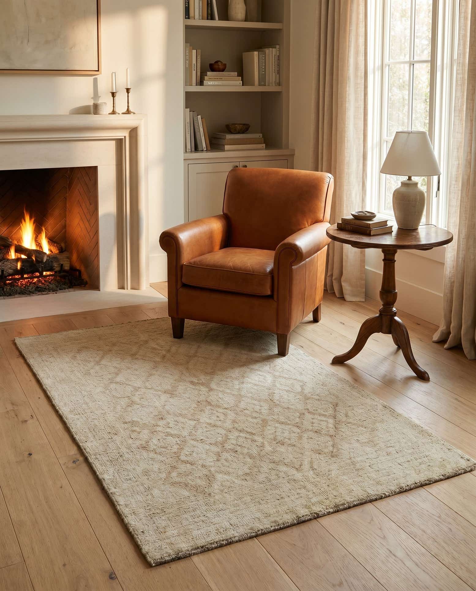 3' 11 x 5' 10 Hand Knotted Oushak Wool Rug