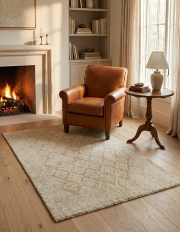 3' 11 x 5' 10 Hand Knotted Oushak Wool Rug
