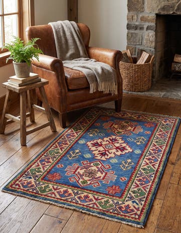2' x 3' 1 Hand Knotted Kazak Rug