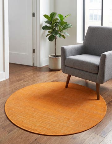 Salmon SoHo Round Rug