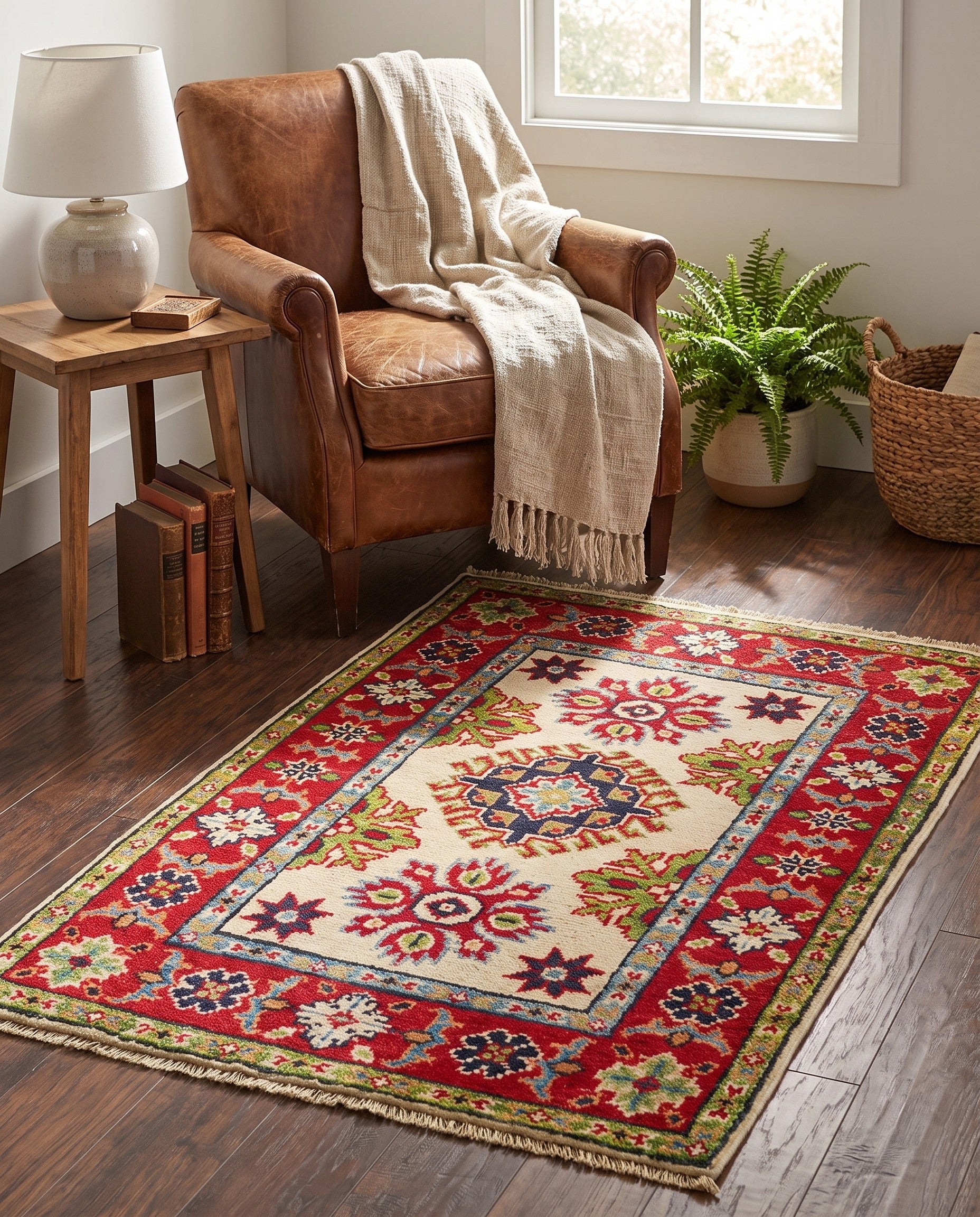 2' x 3' Hand Knotted Kazak Rug
