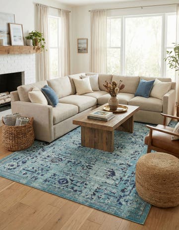 8' x 11' Washable Fleur Rug