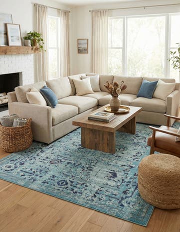 8' x 11' Washable Fleur Rug