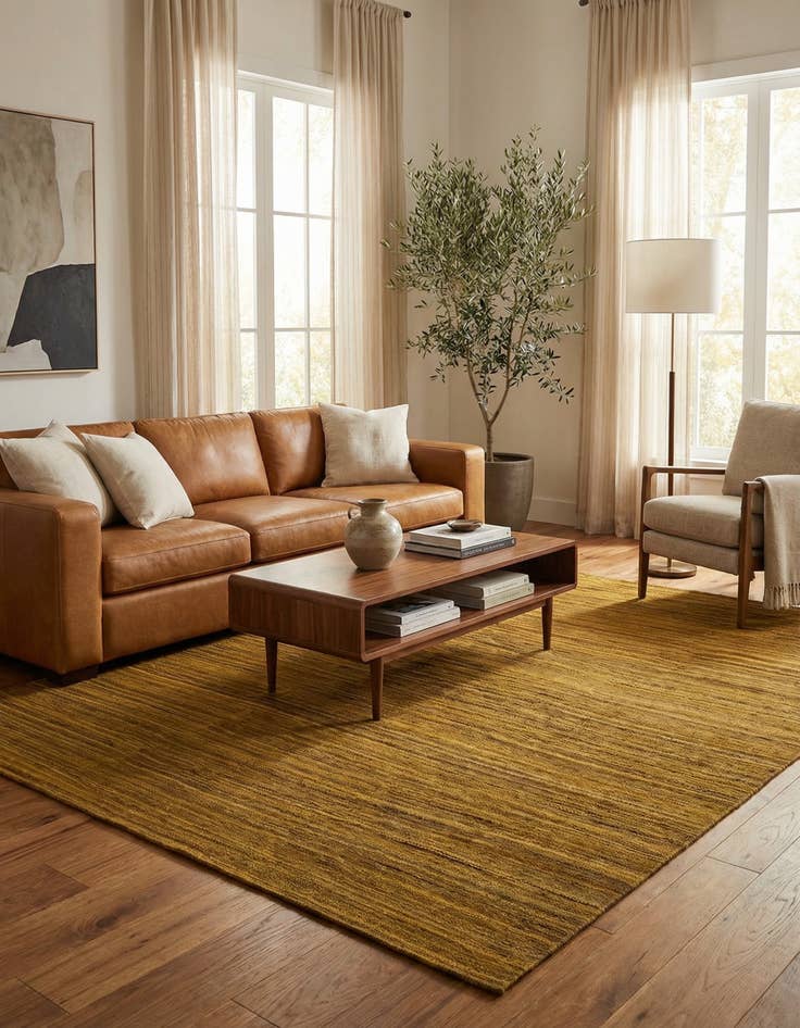 Detail image of 6' 9 x 9' 9 Hand Woven Kilim Modern Wool Rug