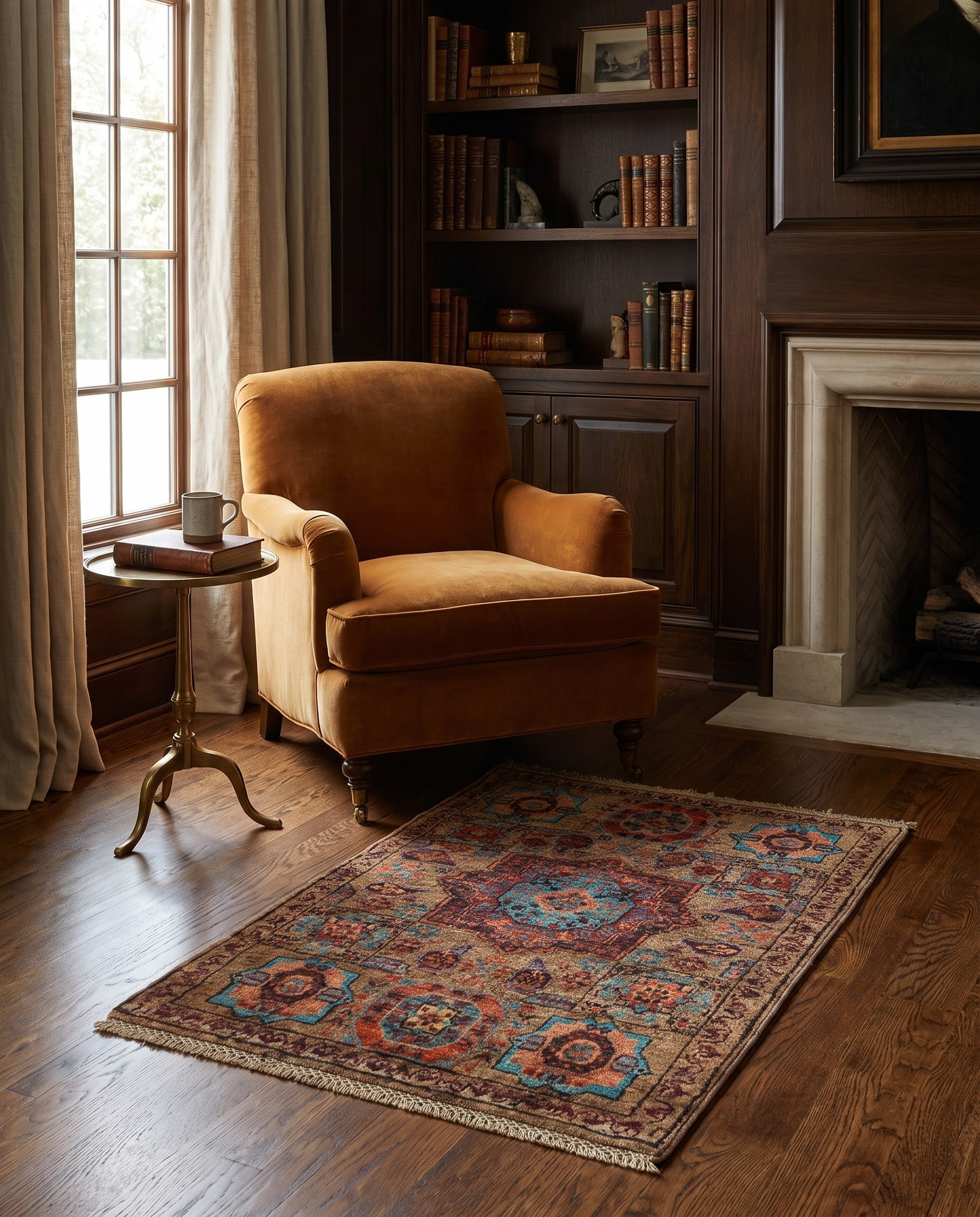 2' x 2' 10 Hand Knotted Mamluk Ziegler Rug