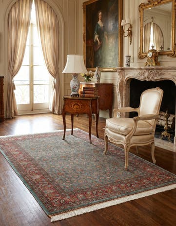 3' 10 x 5' 3 Hand Knotted Hereke Silk Rug