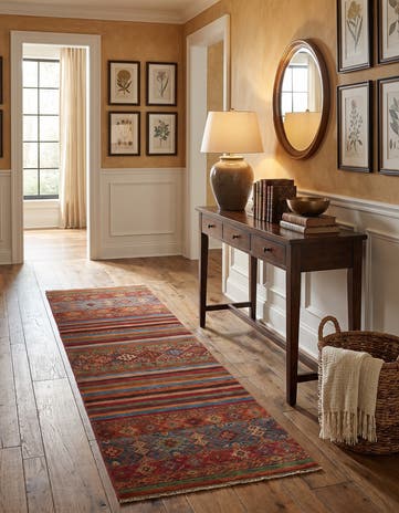 2' 9 x 8' 4 Hand Knotted Kazak Runner Rug