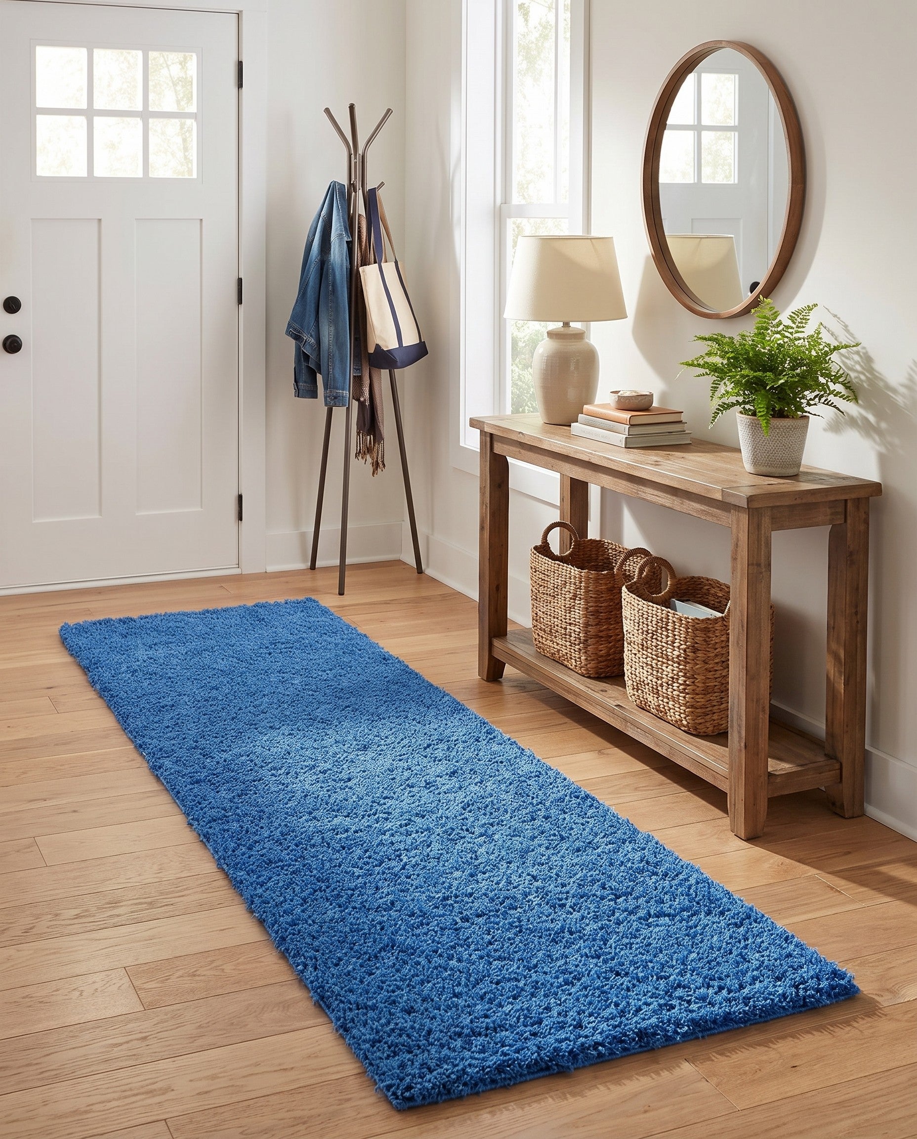 60cm x 185cm Solid Shag Läufer Teppich