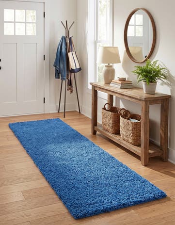 60cm x 185cm Solid Shag Läufer Teppich