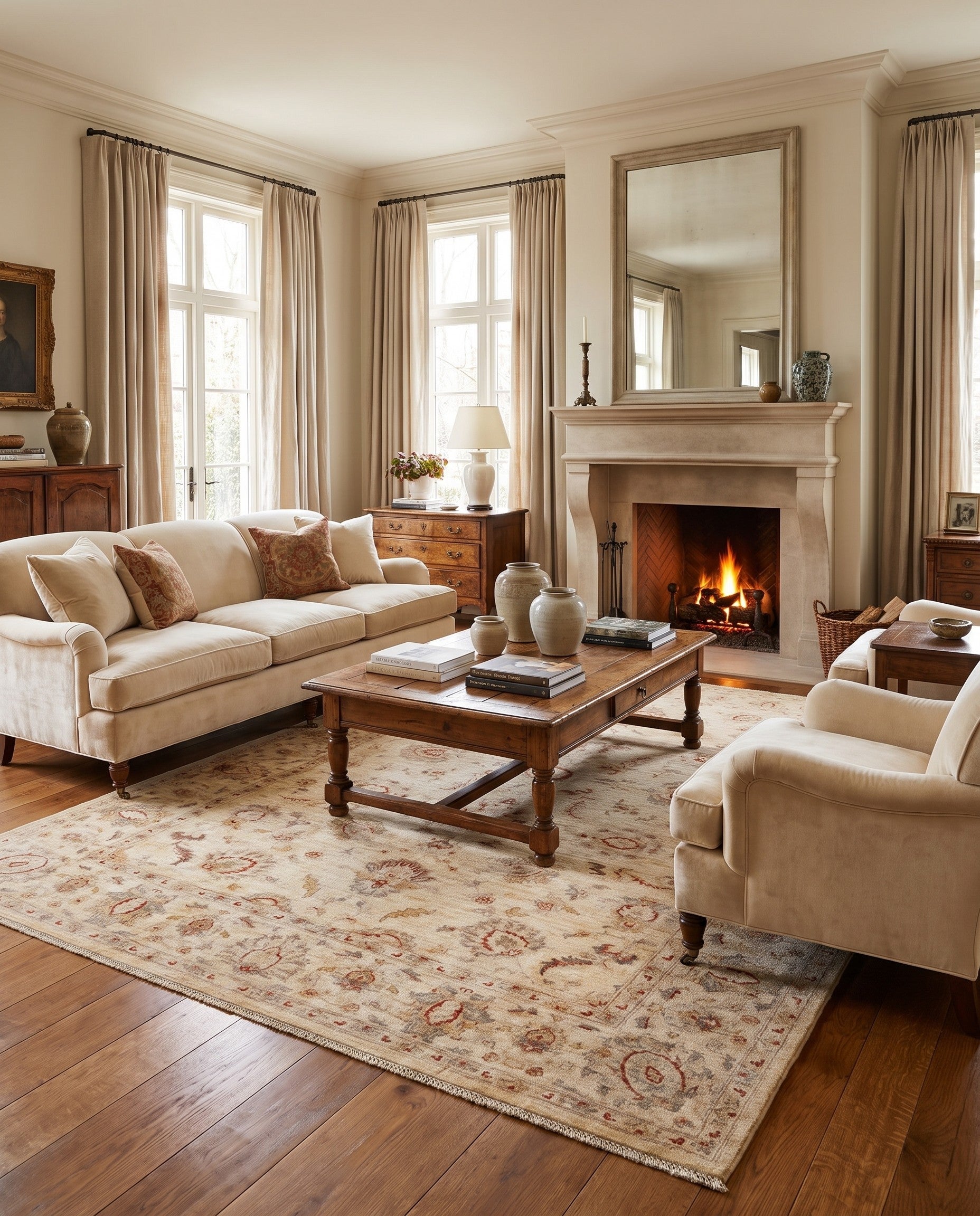 6' 8 x 9' 11 Hand Knotted Ziegler Rug