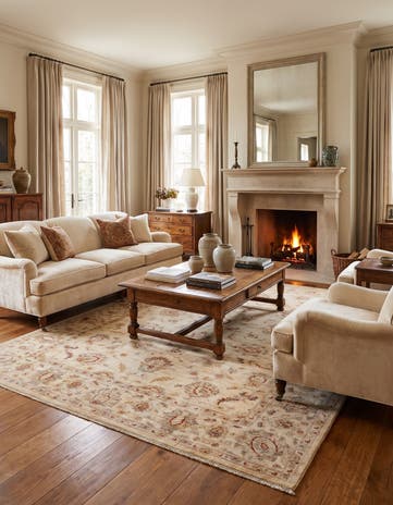 6' 8 x 9' 11 Hand Knotted Ziegler Rug