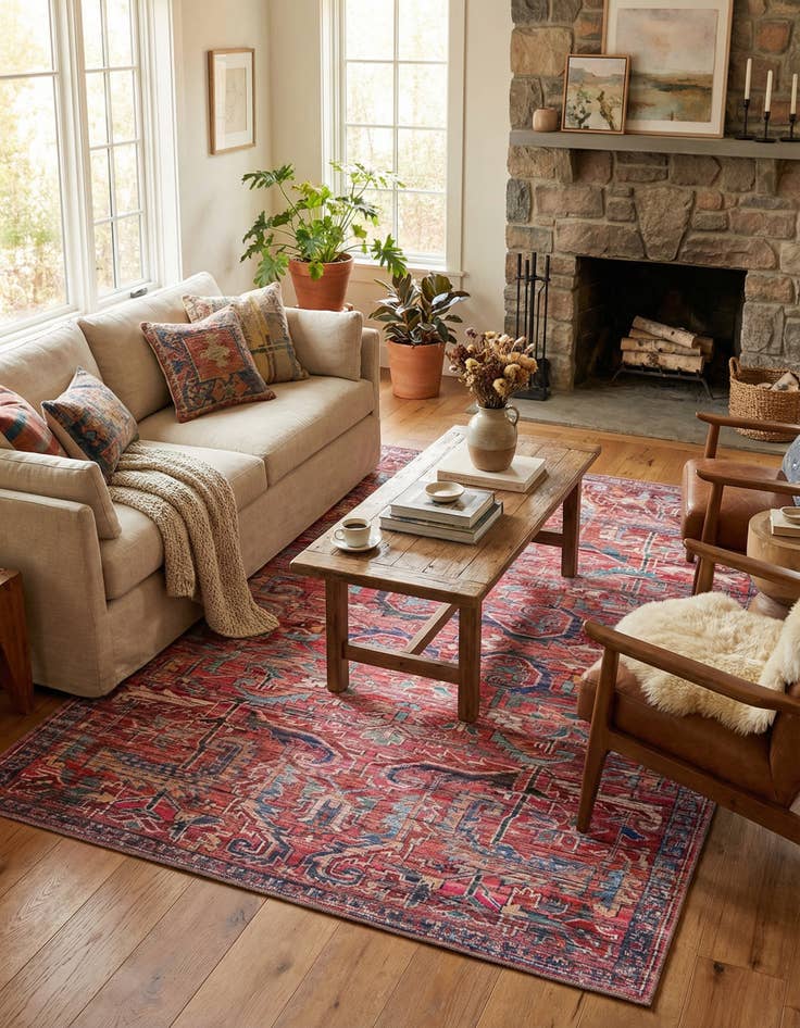 Detail image of 6' x 9' Washable Maahru Rug