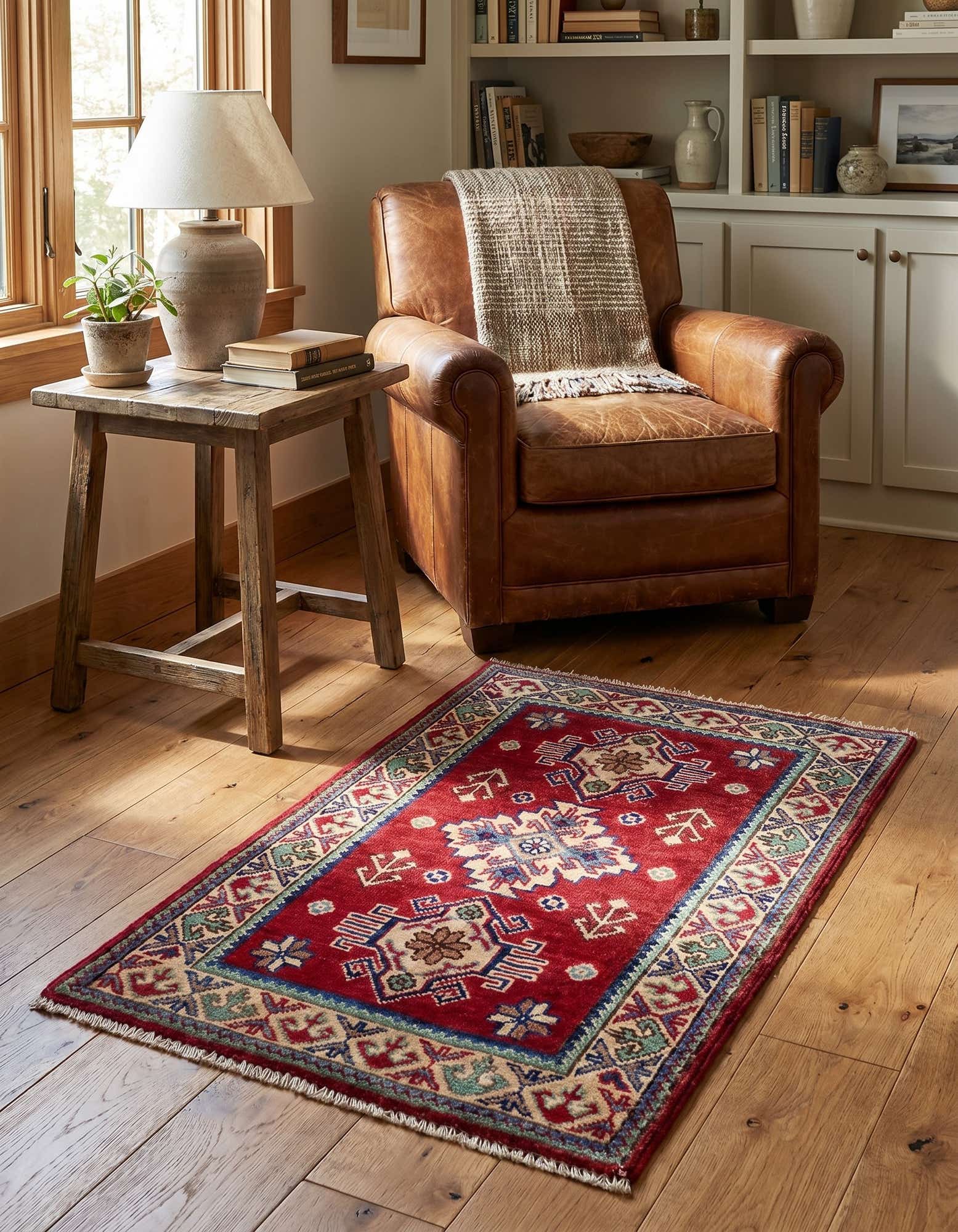 2' x 3' 1 Hand Knotted Kazak Rug