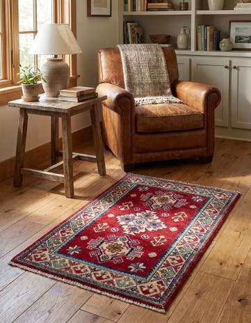 2' x 3' 1 Hand Knotted Kazak Rug