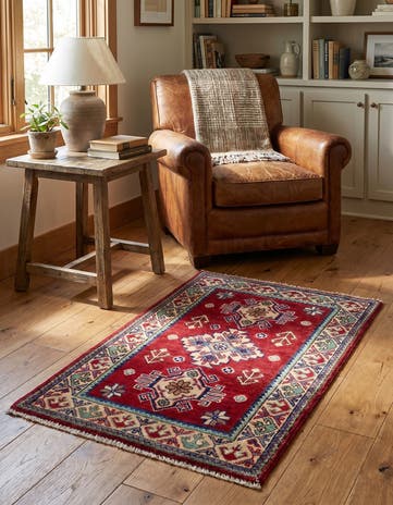 2' x 3' 1 Hand Knotted Kazak Rug