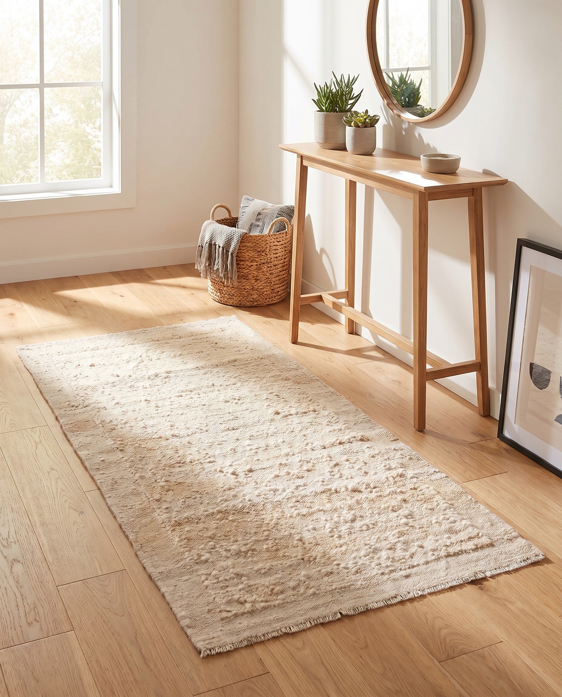 3' 2 x 5' 10 Hand Knotted Moroccan Wool Runner Rug