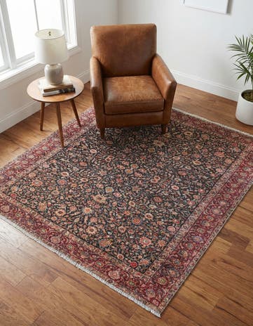 Navy Blue Boutique Square Rug
