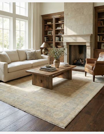 7' 8 x 10' Hand Knotted Oushak Wool Rug