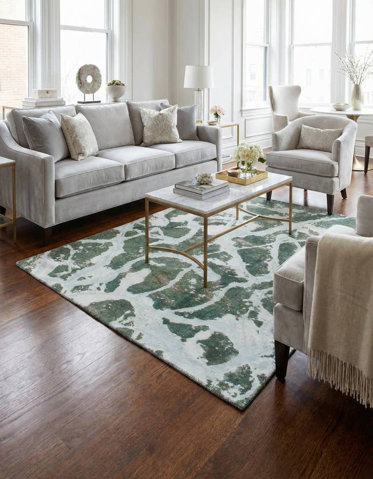 Detail image of 4' 10 x 5' 9 Hand Knotted Ultra Vintage Persian Wool Rug