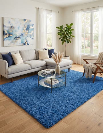 9' x 12' Solid Shag Rug