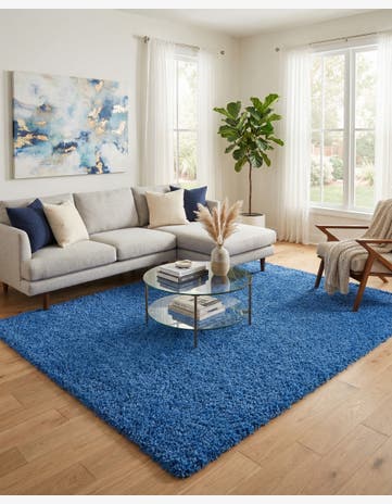 9' x 12' Solid Shag Rug