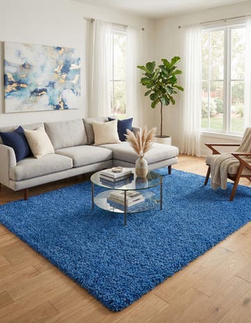 9' x 12' Solid Shag Rug